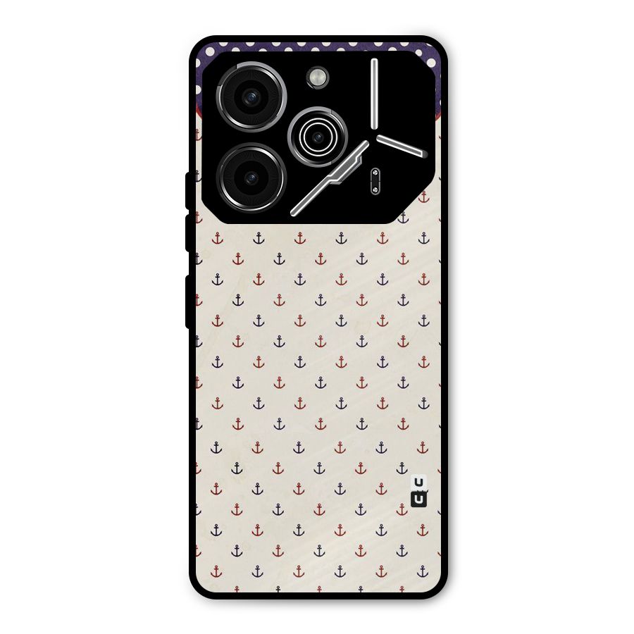 Polka Anchor Metal Back Case for Tecno Pova 6 Pro