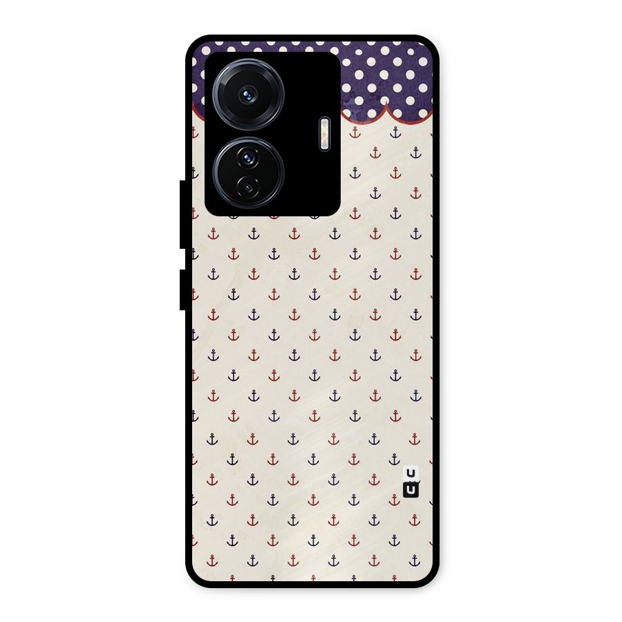 Polka Anchor Metal Back Case for Vivo T1 Pro