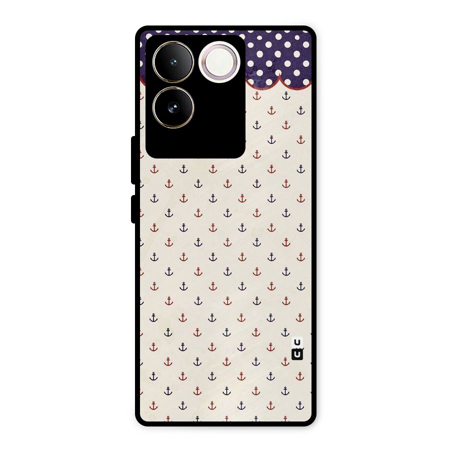 Polka Anchor Metal Back Case for Vivo T2 Pro