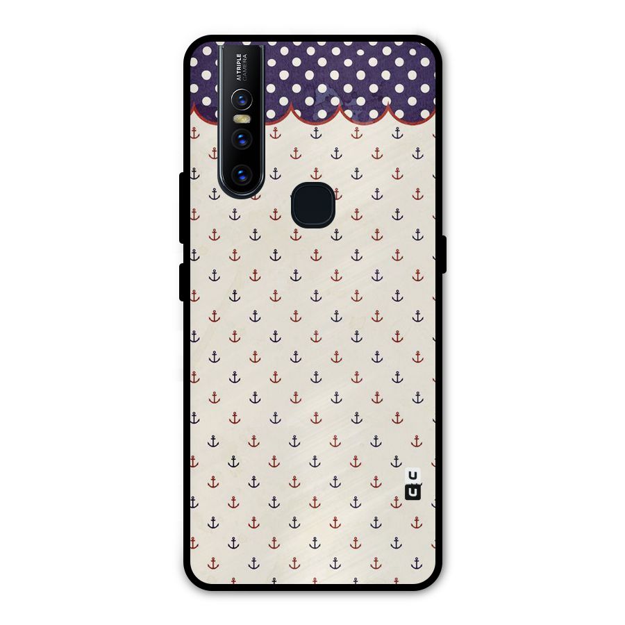 Polka Anchor Metal Back Case for Vivo V15