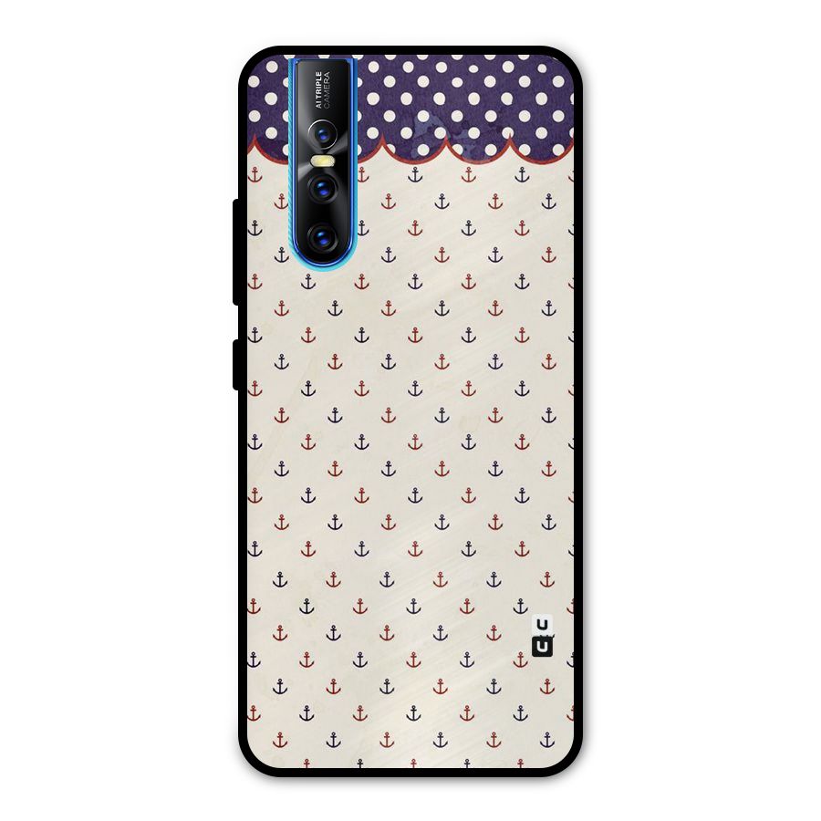 Polka Anchor Metal Back Case for Vivo V15 Pro