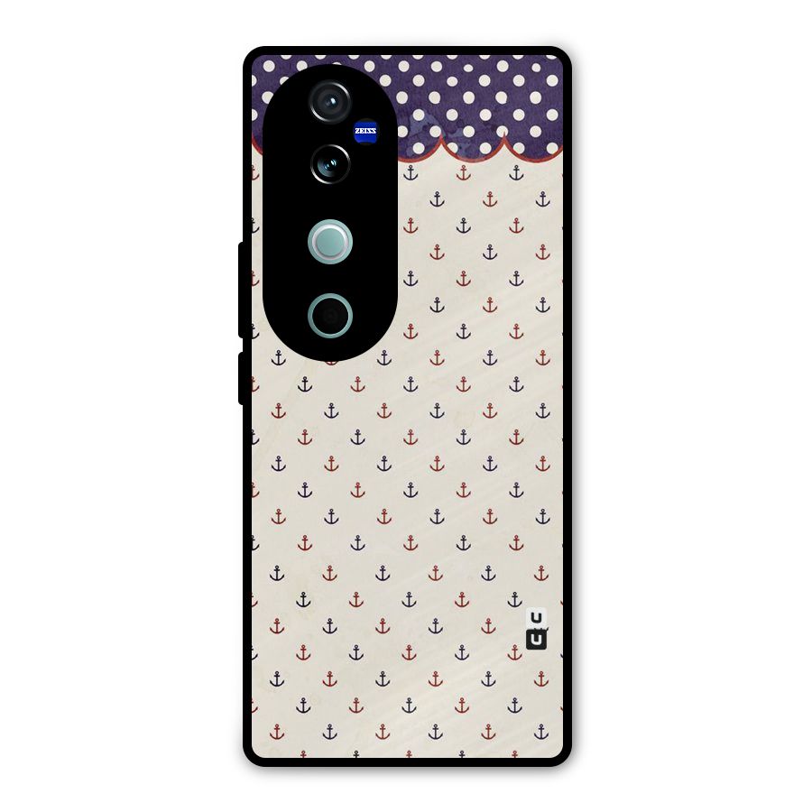 Polka Anchor Metal Back Case for Vivo V40 Pro