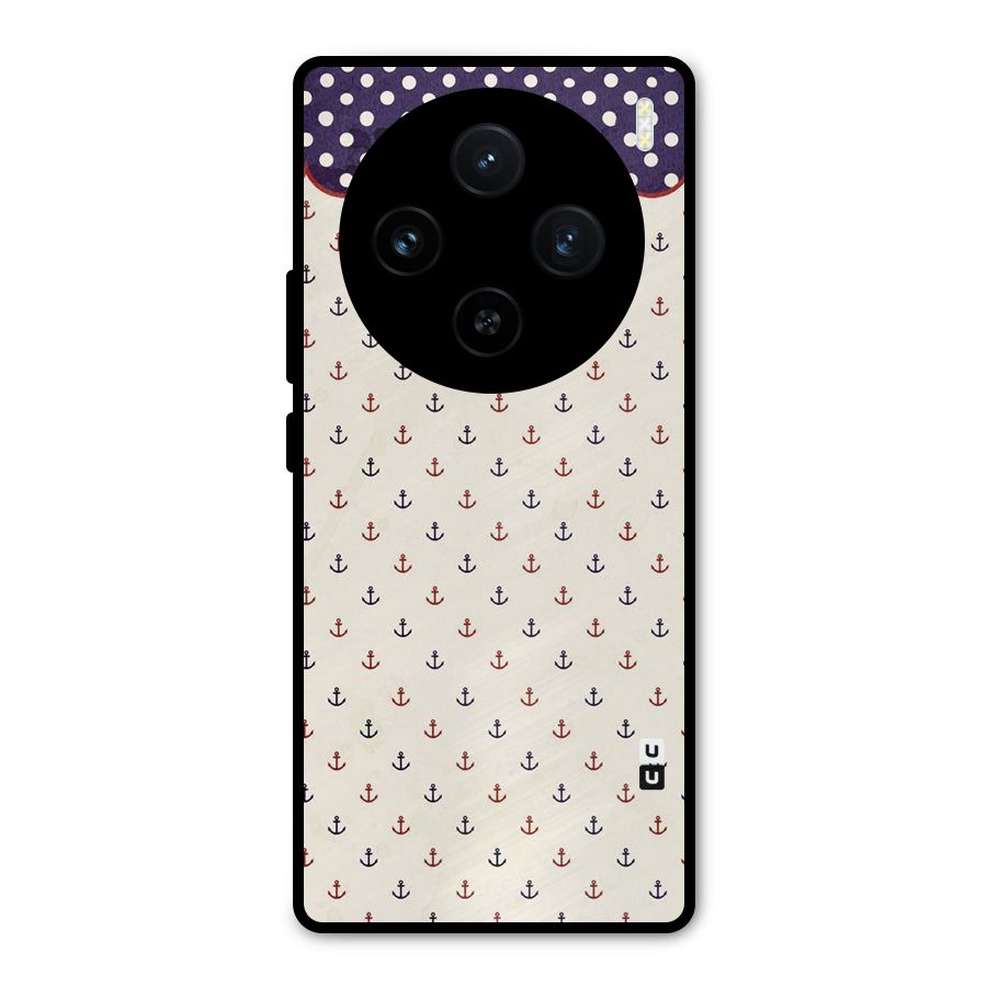 Polka Anchor Metal Back Case for Vivo X100