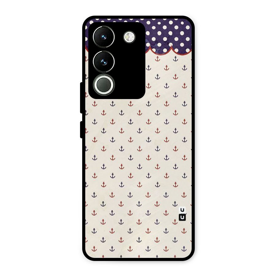 Polka Anchor Metal Back Case for Vivo Y200