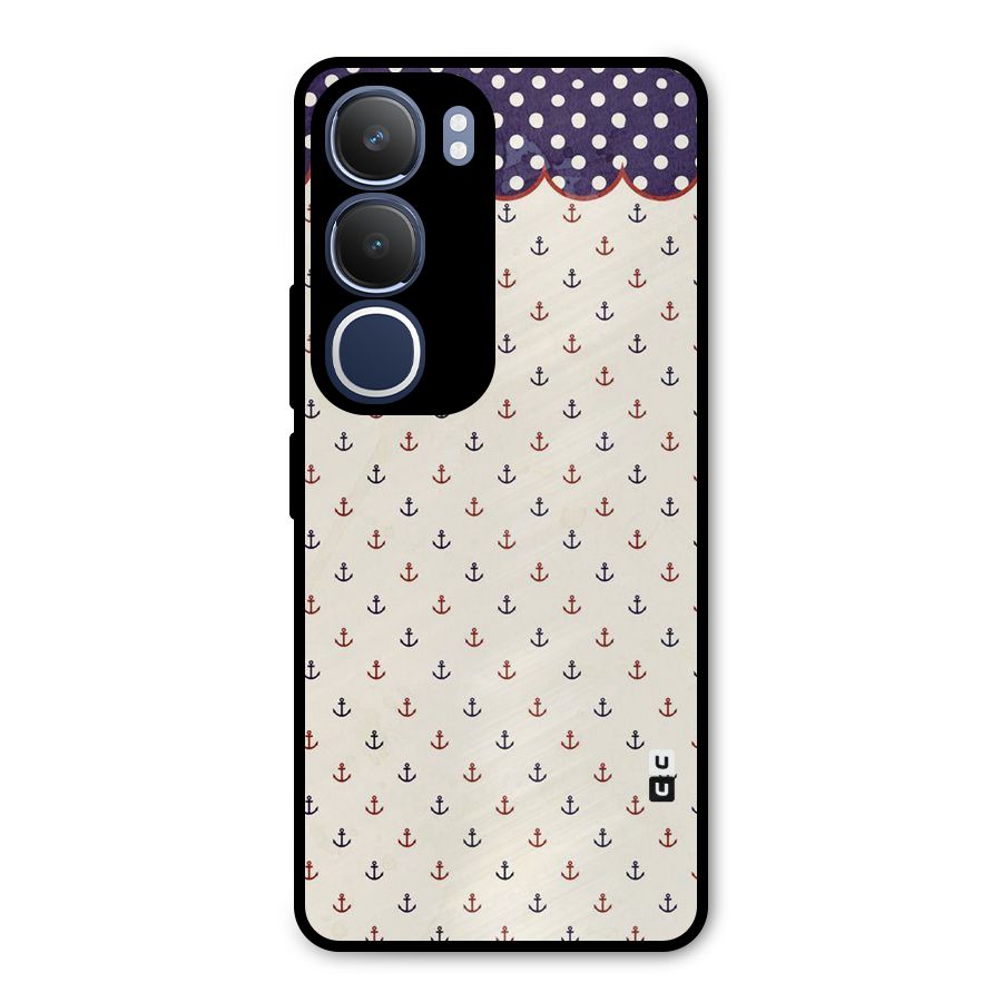 Polka Anchor Metal Back Case for Vivo Y29