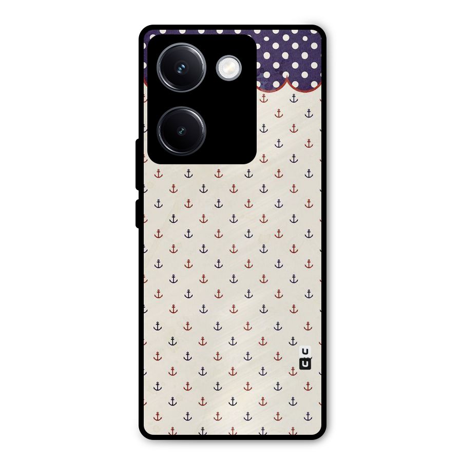 Polka Anchor Metal Back Case for Vivo Y300 Plus