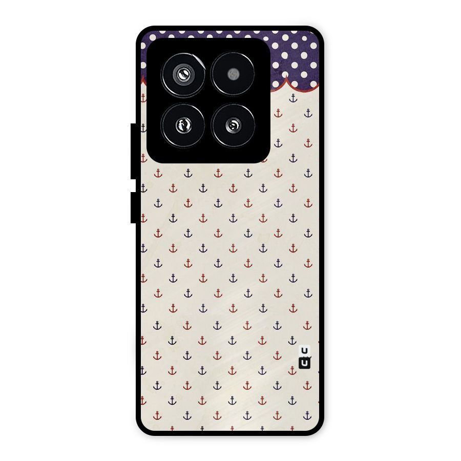 Polka Anchor Metal Back Case for Xiaomi 14 Pro
