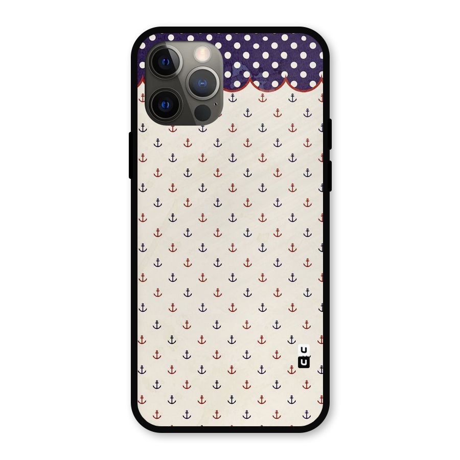Polka Anchor Metal Back Case for iPhone 12 Pro