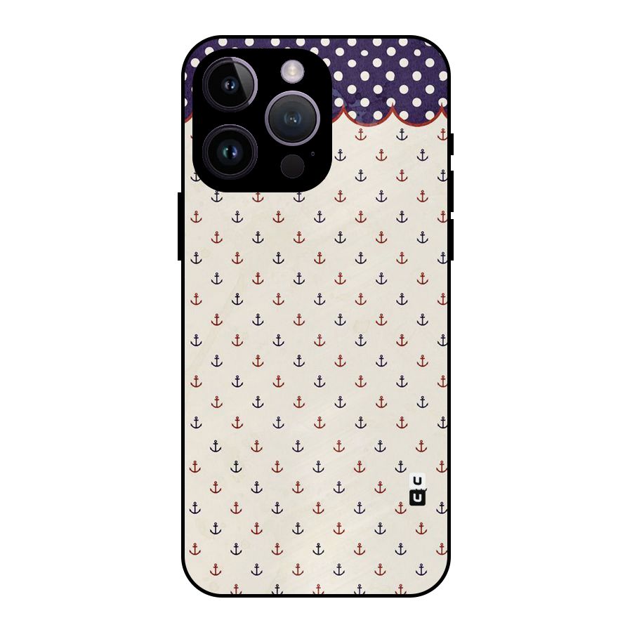 Polka Anchor Metal Back Case for iPhone 14 Pro Max