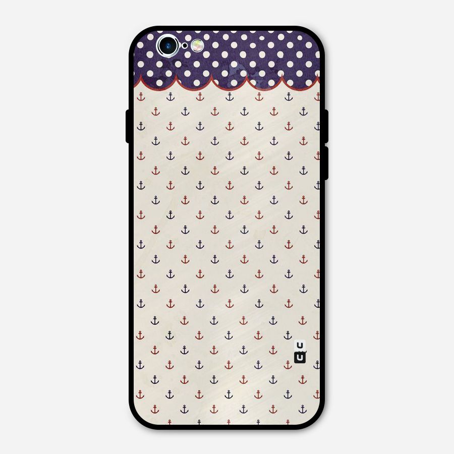 Polka Anchor Metal Back Case for iPhone 6 6s
