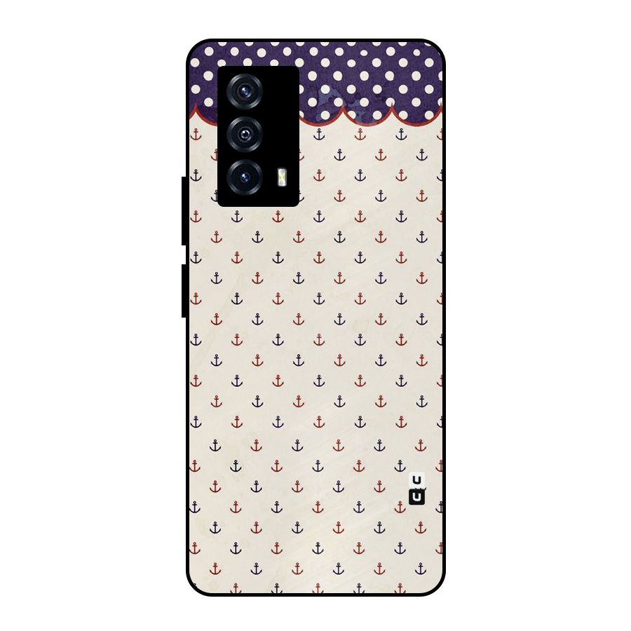 Polka Anchor Metal Back Case for iQOO Z5