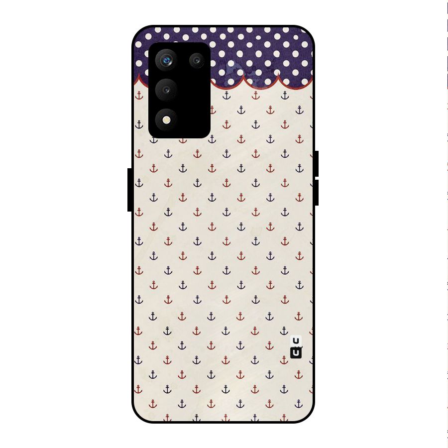 Polka Anchor Metal Back Case for realme 9 5G SE