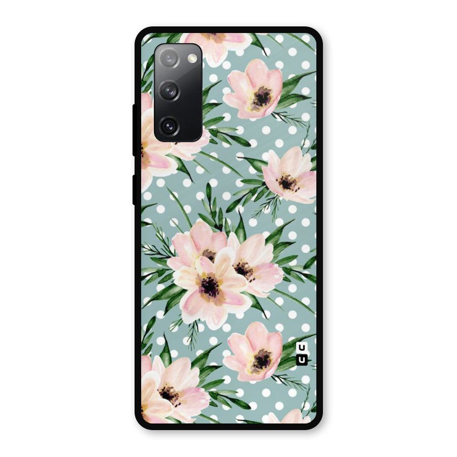 Polka Art Floral Metal Back Case for Galaxy S20 FE 5G