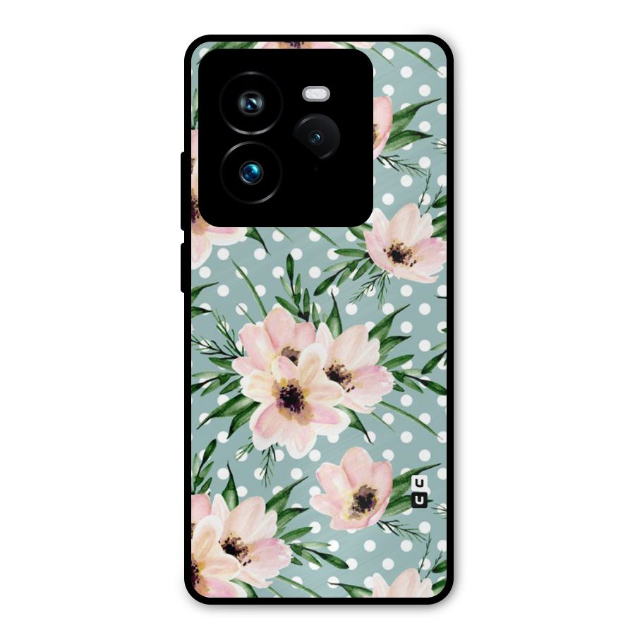 Polka Art Floral Metal Back Case for Realme GT 7 Pro