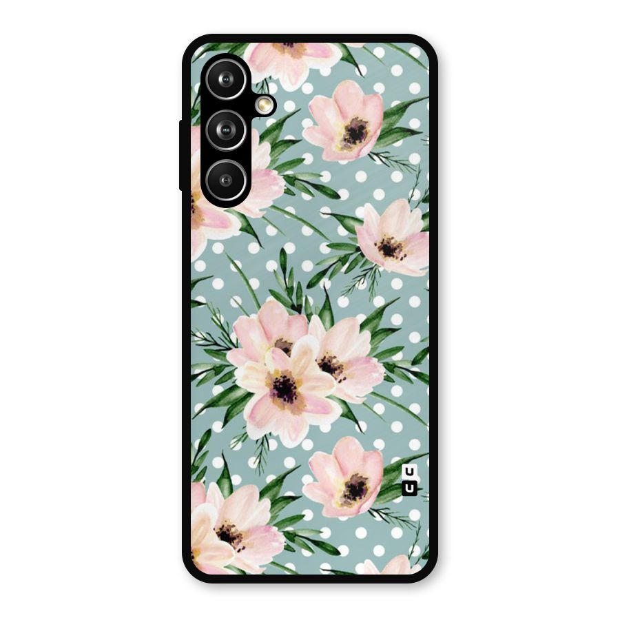 Polka Art Floral Metal Back Case for Samsung Galaxy M54