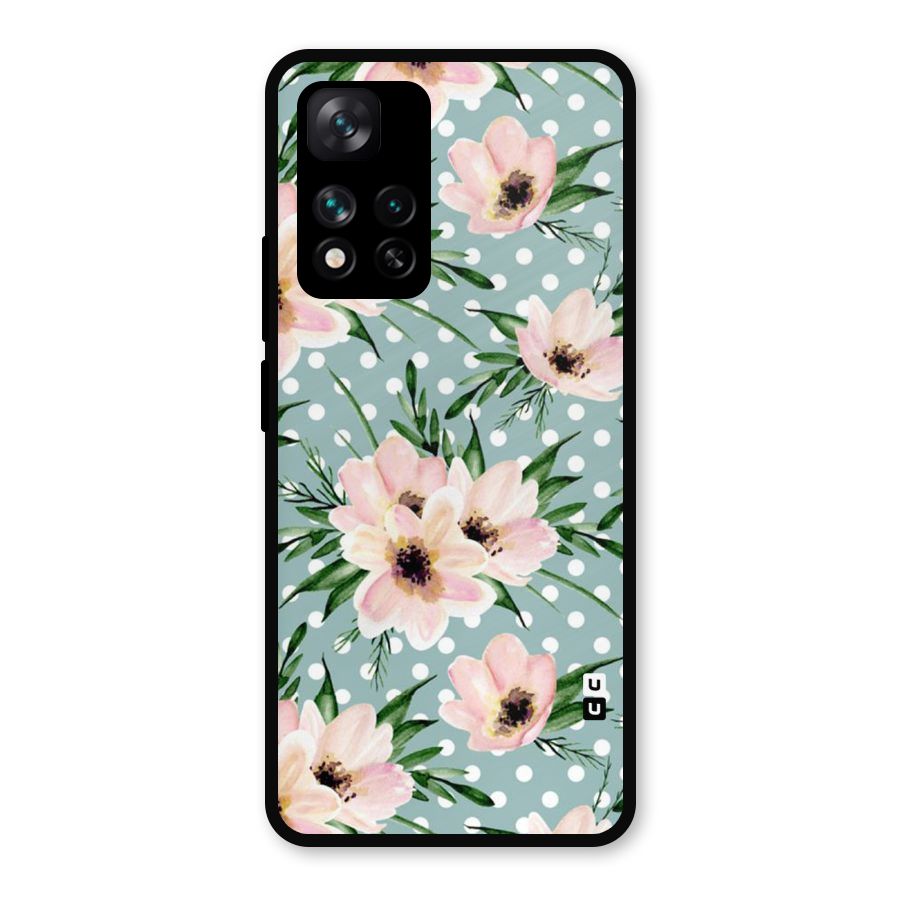 Polka Art Floral Metal Back Case for Xiaomi 11i Hypercharge 5G