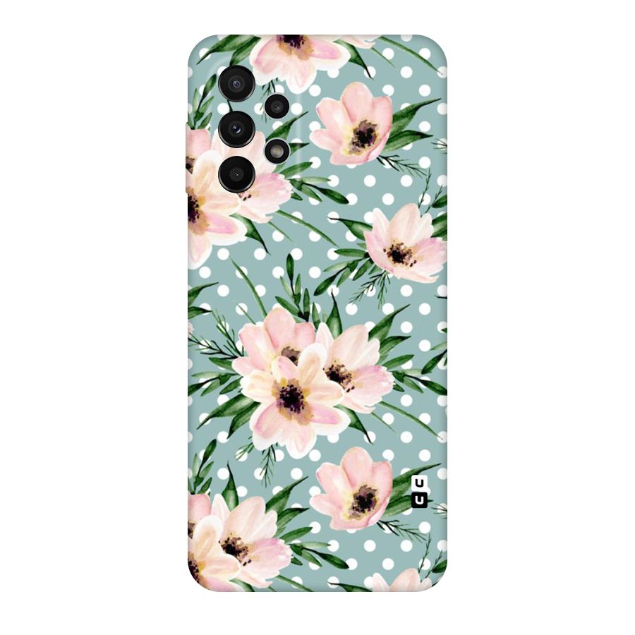Polka Art Floral Original Polycarbonate Back Case for Galaxy A23
