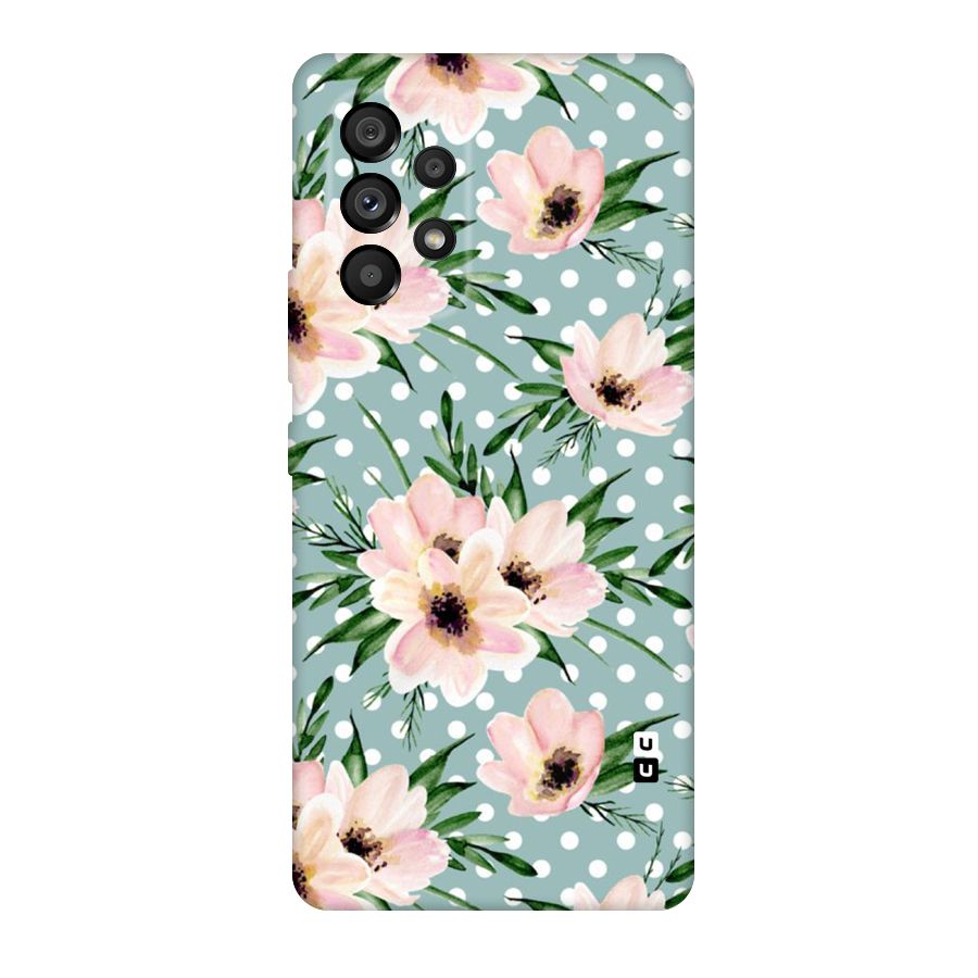 Polka Art Floral Original Polycarbonate Back Case for Galaxy A53 5G