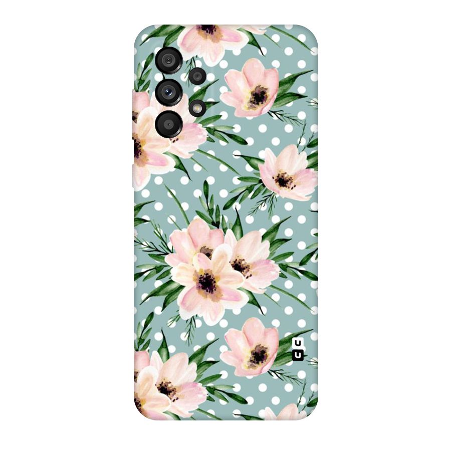 Polka Art Floral Original Polycarbonate Back Case for Galaxy A73 5G
