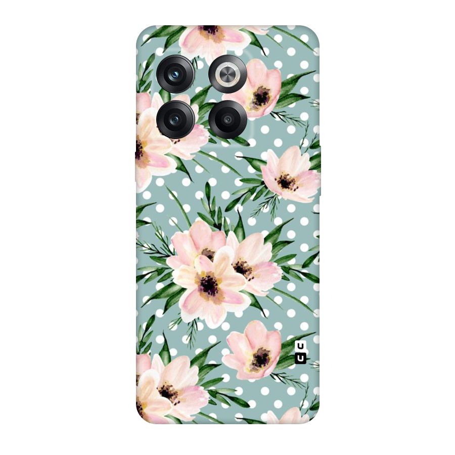 Polka Art Floral Original Polycarbonate Back Case for OnePlus 10T