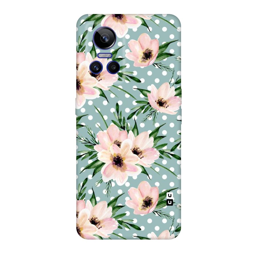 Polka Art Floral Original Polycarbonate Back Case for Realme GT Neo 3