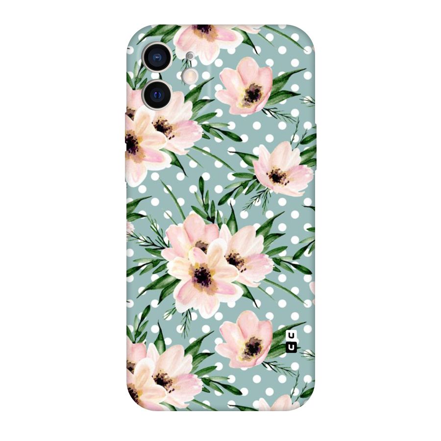 Polka Art Floral Original Polycarbonate Back Case for iPhone 12