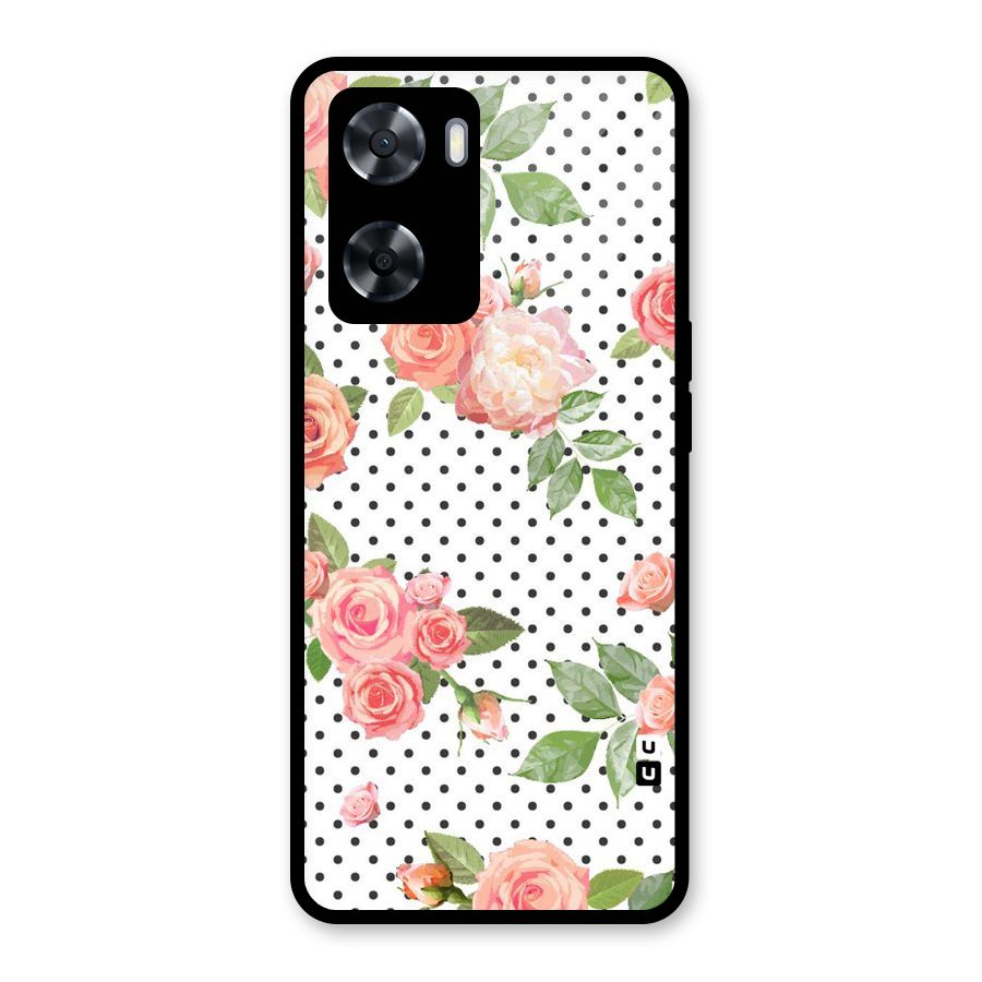 Polka Bloom White Glass Back Case for OnePlus Nord N20 SE
