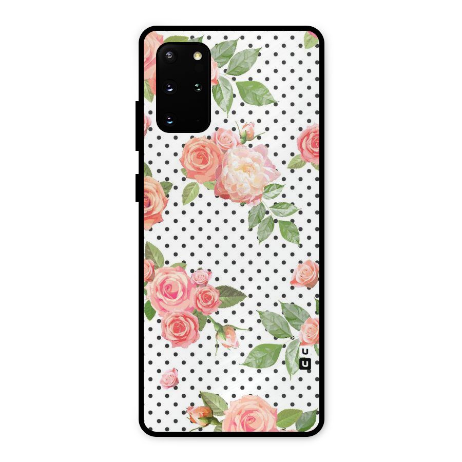 Polka Bloom White Metal Back Case for Galaxy S20 Plus