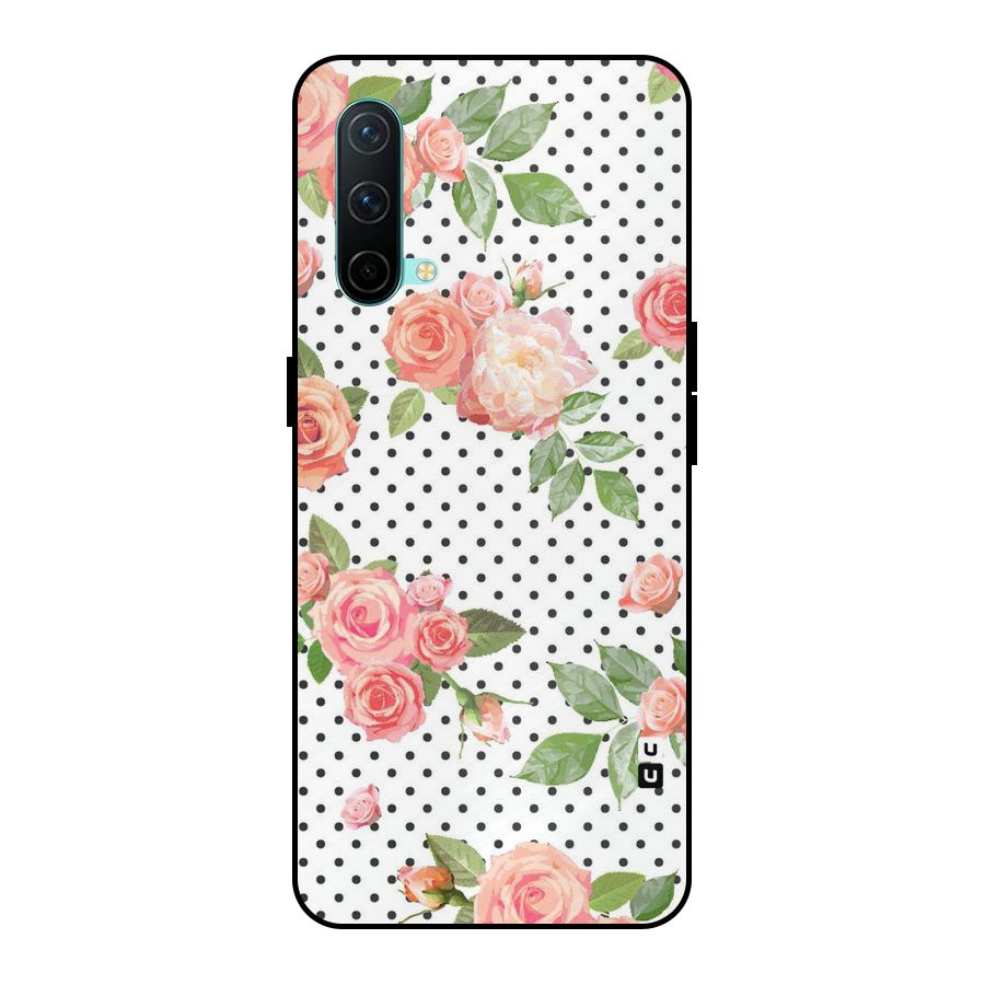Polka Bloom White Metal Back Case for OnePlus Nord CE 5G