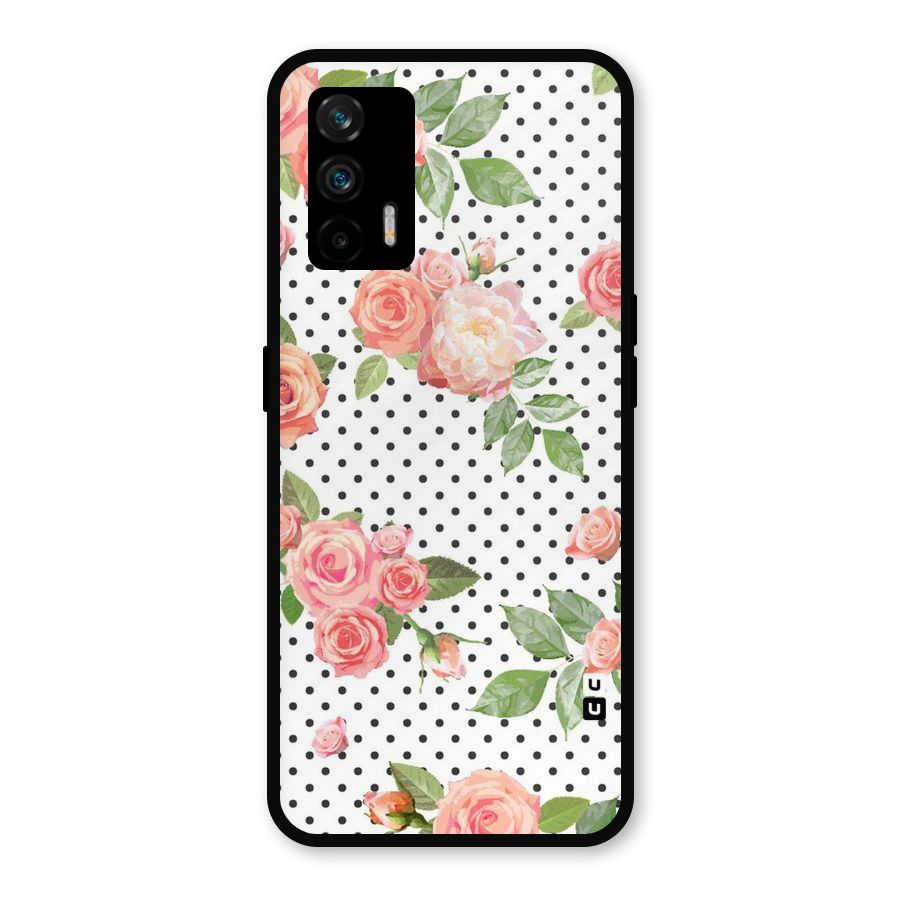 Polka Bloom White Metal Back Case for Realme GT 5G