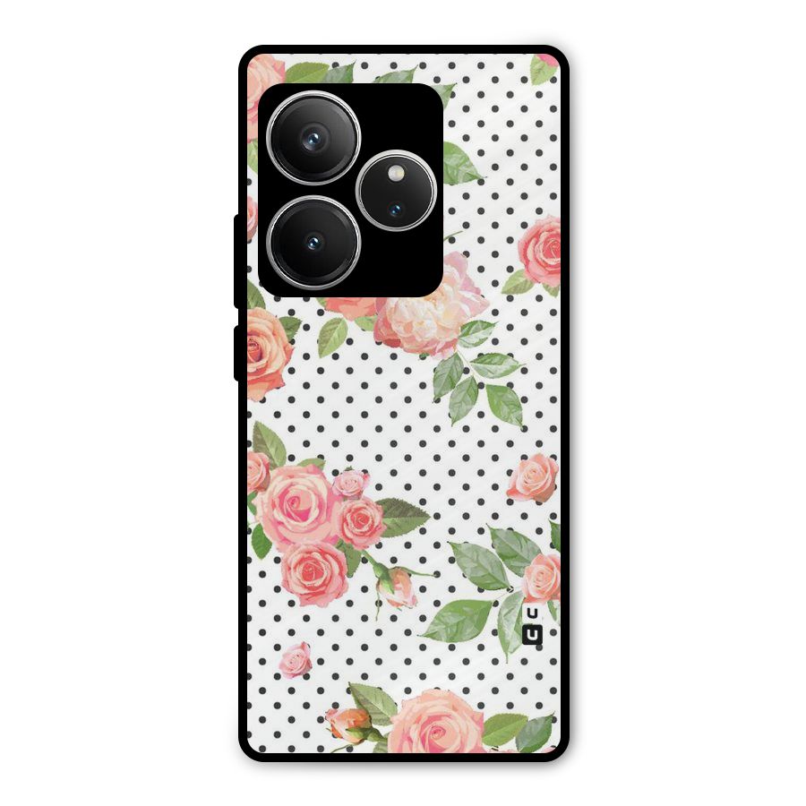 Polka Bloom White Metal Back Case for Realme GT 6