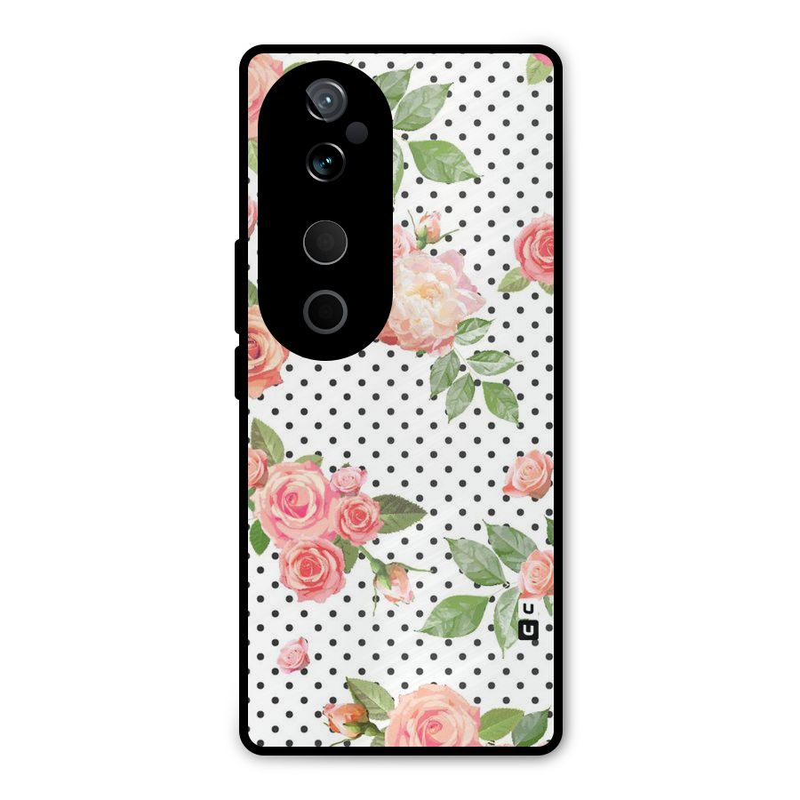 Polka Bloom White Metal Back Case for Vivo T3 Ultra