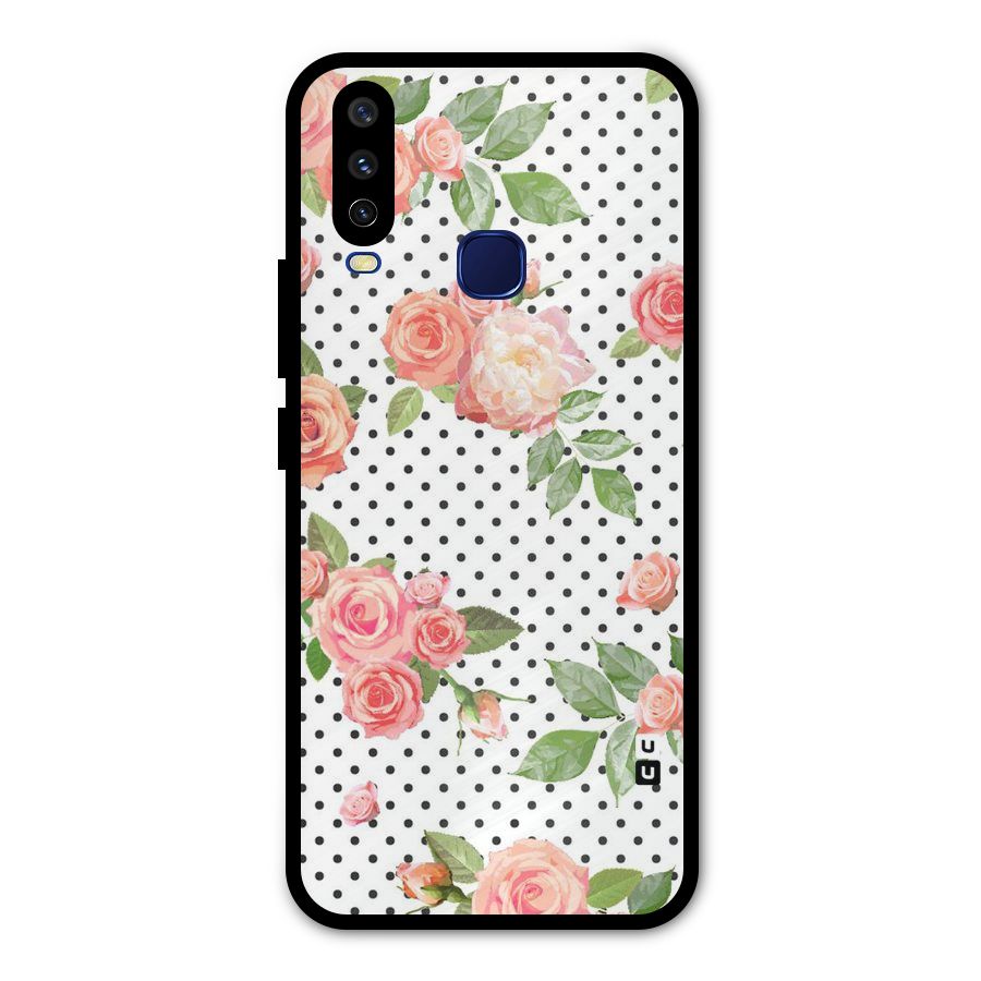 Polka Bloom White Metal Back Case for Vivo Y12
