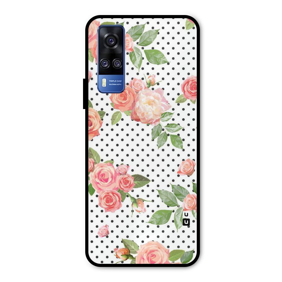 Polka Bloom White Metal Back Case for Vivo Y31