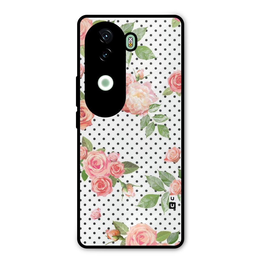 Polka Bloom White Metal Back Case for iQOO Z9s