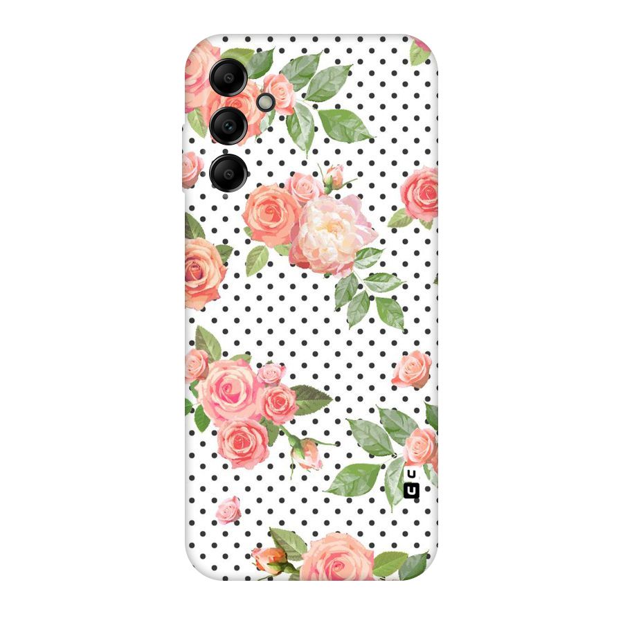 Polka Bloom White Original Polycarbonate Back Case for Galaxy A14 5G