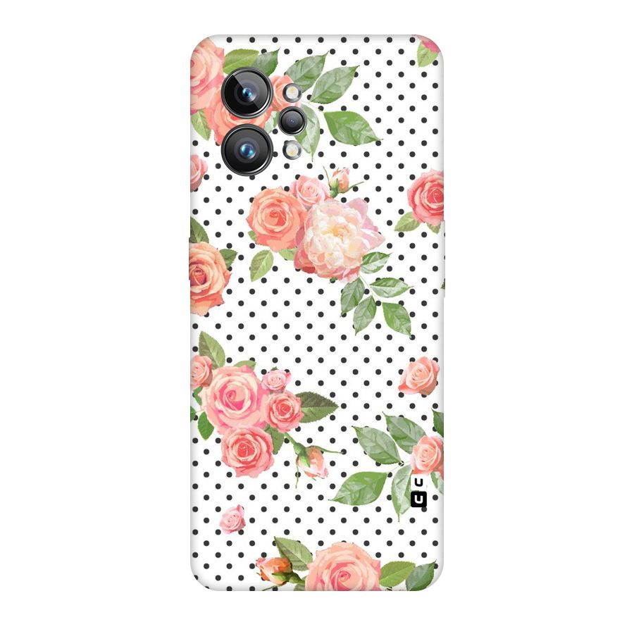 Polka Bloom White Original Polycarbonate Back Case for Realme GT2 Pro