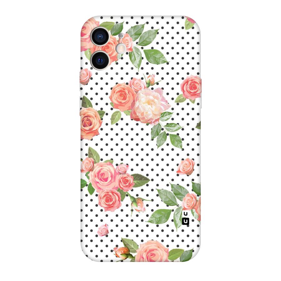 Polka Bloom White Original Polycarbonate Back Case for iPhone 12