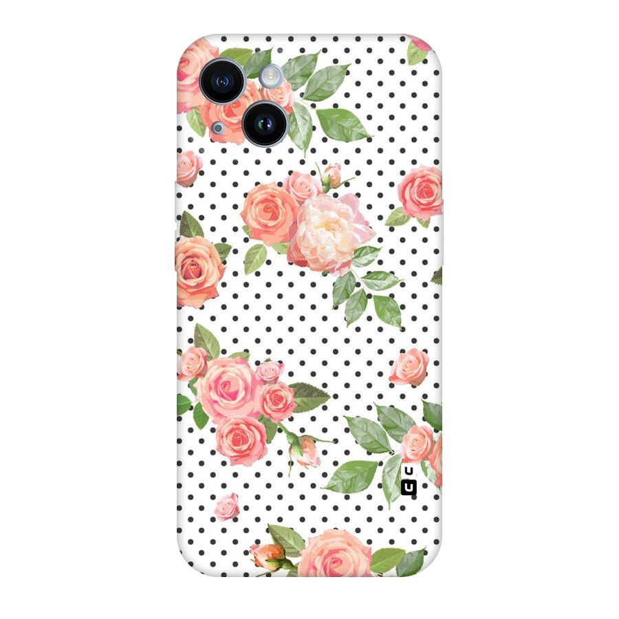 Polka Bloom White Original Polycarbonate Back Case for iPhone 14