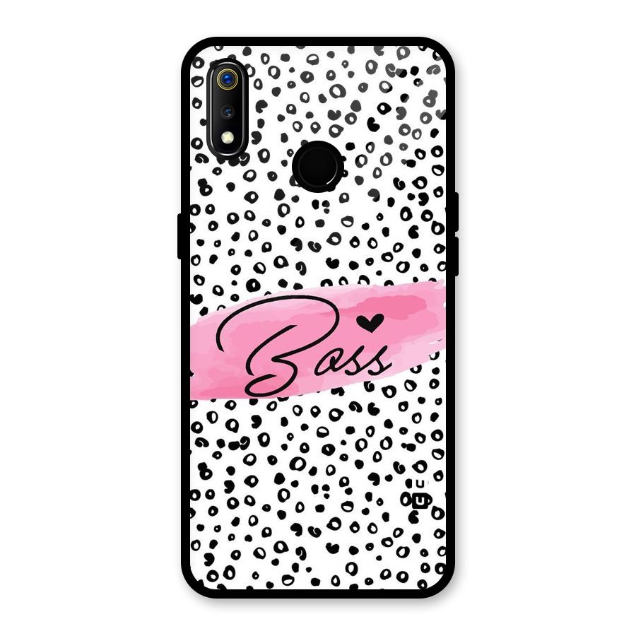 Polka Boss Glass Back Case for Realme 3i