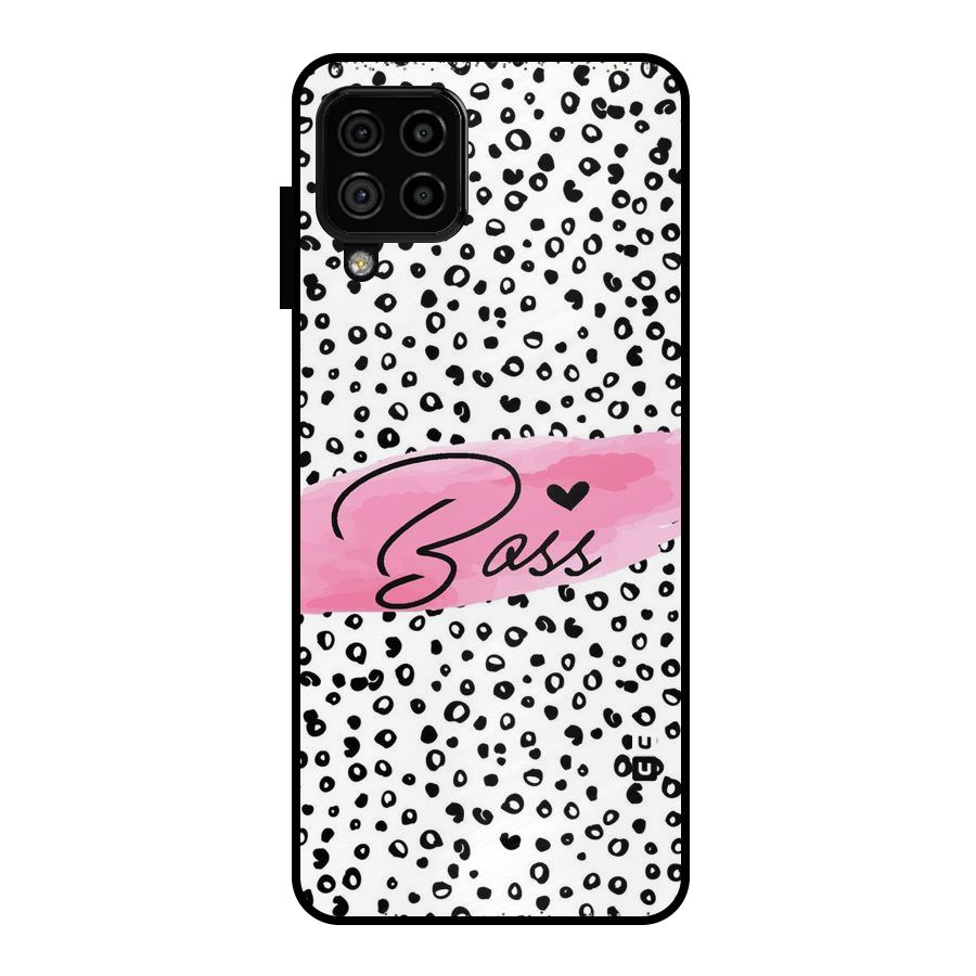 Polka Boss Metal Back Case for Galaxy A22 4G