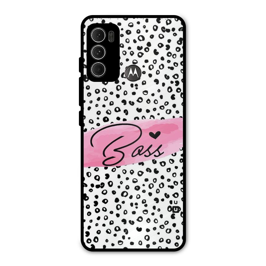 Polka Boss Metal Back Case for Moto G60