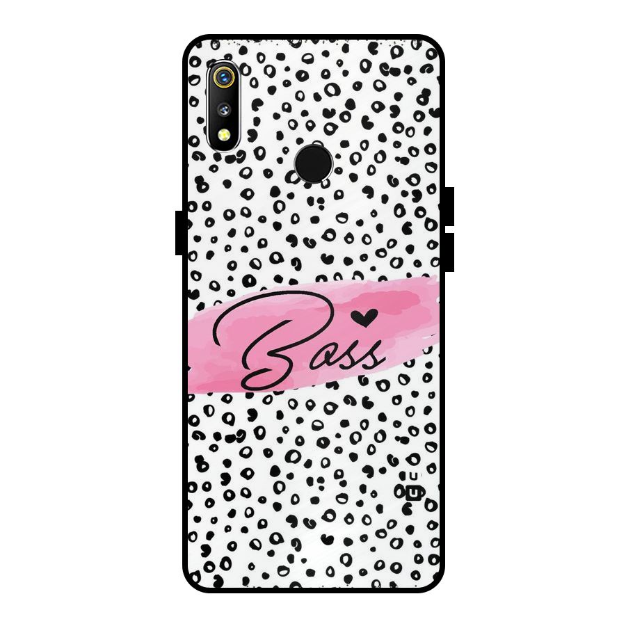 Polka Boss Metal Back Case for Realme 3i