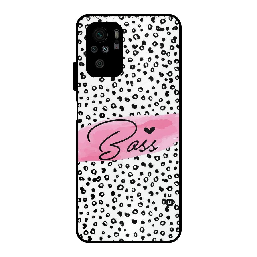 Polka Boss Metal Back Case for Redmi Note 10S