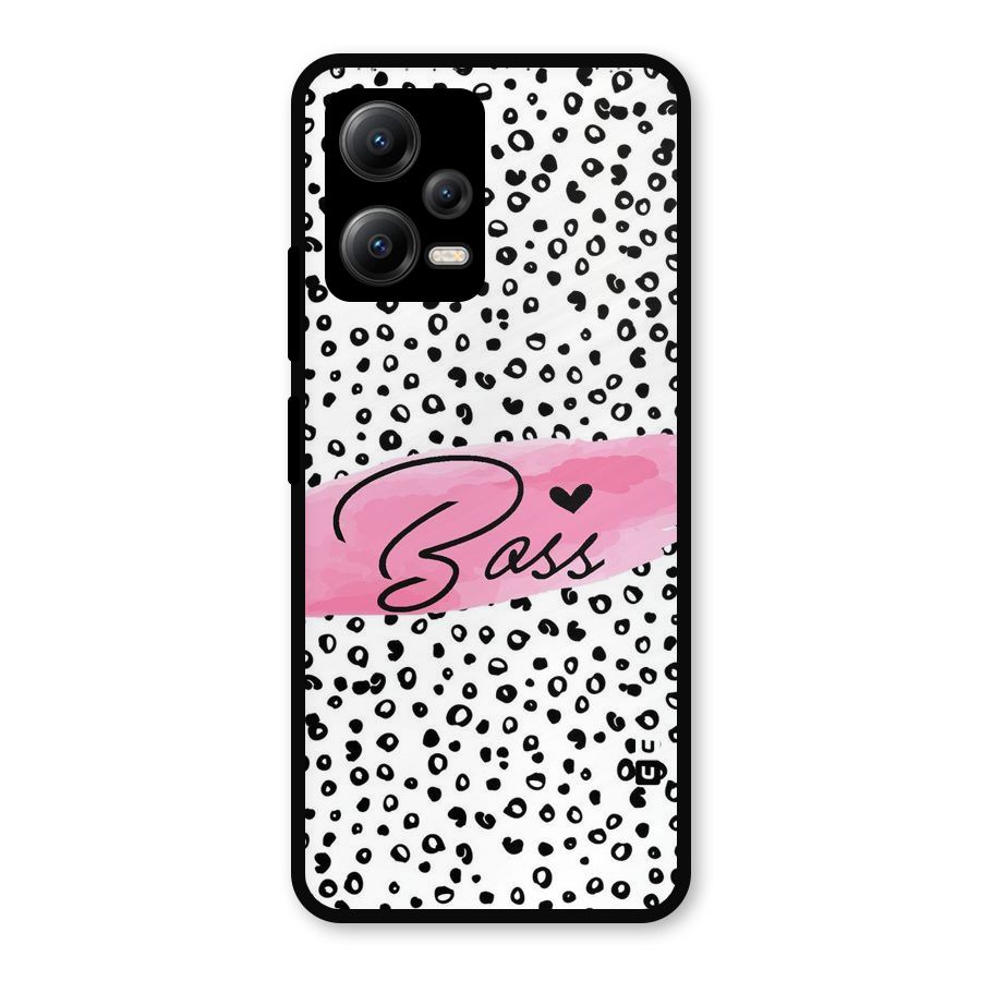 Polka Boss Metal Back Case for Redmi Note 12 5G