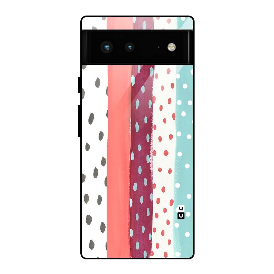 Polka Brush Art Glass Back Case for Google Pixel 6
