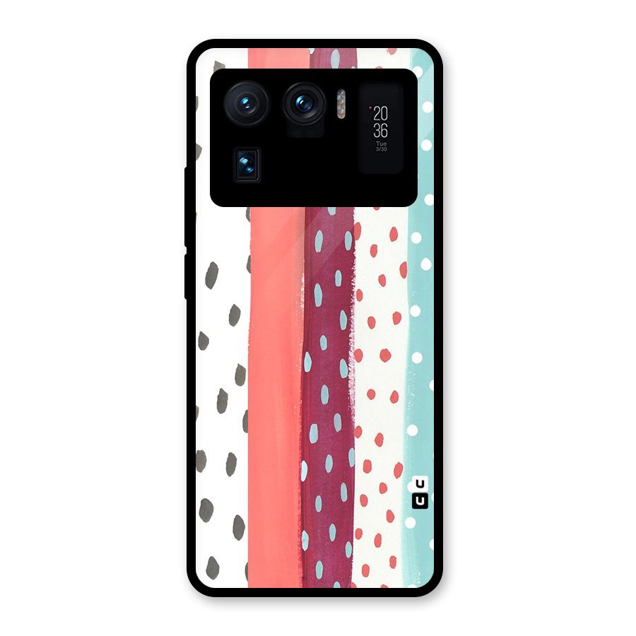 Polka Brush Art Glass Back Case for Mi 11 Ultra
