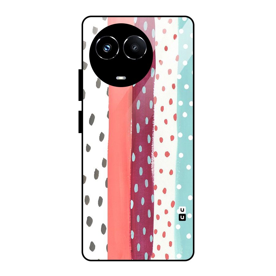 Polka Brush Art Glass Back Case for Realme Narzo 60X