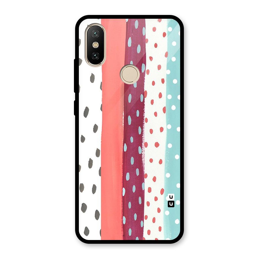 Polka Brush Art Glass Back Case for Redmi A1