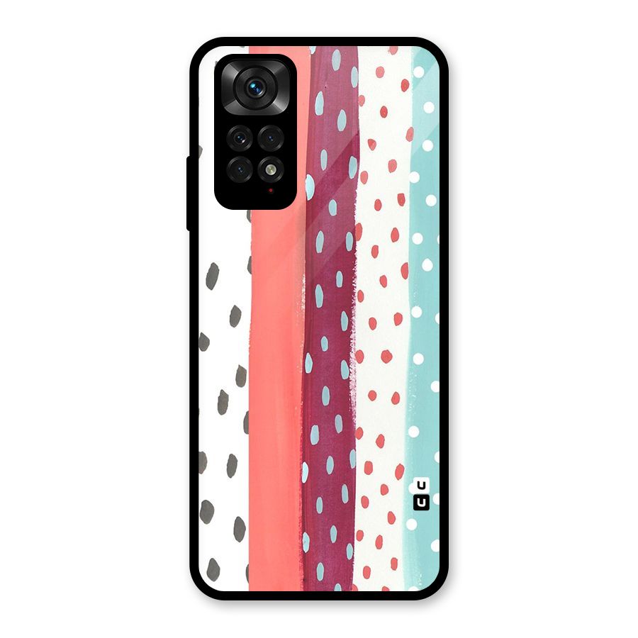 Polka Brush Art Glass Back Case for Redmi Note 11S